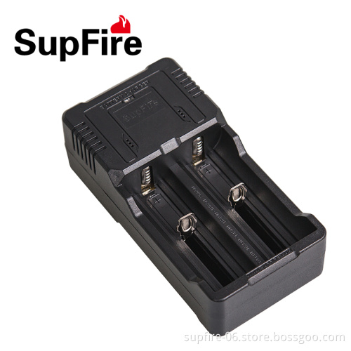 USB dual-slot charger SupFire AC26 for 26650/18650 lithium battery